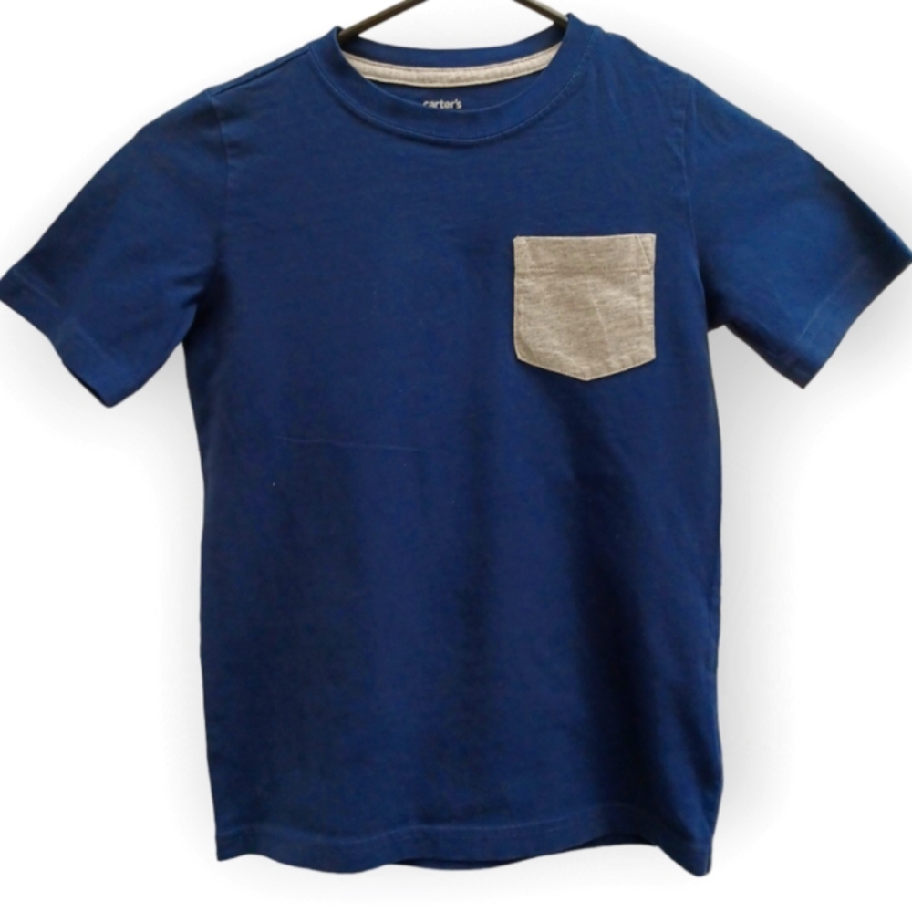 Carter's Kid T-Shirt Kid Short Sleeve Size 8/8A Navy Blue
